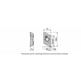 XEVT 16/22-AL Sharp ground & polished inserts in various corner R with V bottom & stopper for high speed machining of aluminum and non-ferrous materials - Big-tools Industrial Supply Tools for Metal Cutting